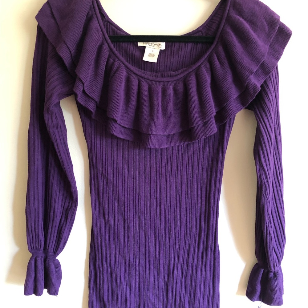 Arden B purple boatneck longsleeve sweater medium